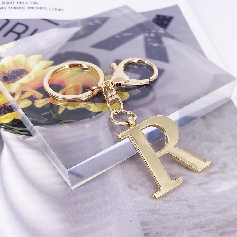 LAXPICOL Gold Letter A-Z Keychain for Women Bag Charms Purse Charms For Handbags Metal Alphabet Initial Letter Keychain - Image 2